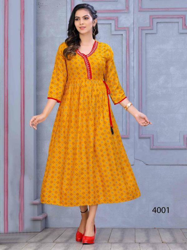 Trendy Mohra Rayon Designer Exclusive Kurti Collection